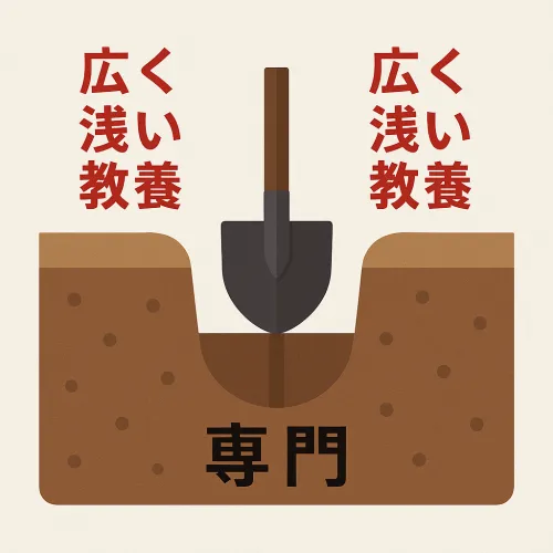 広く浅い教養の図