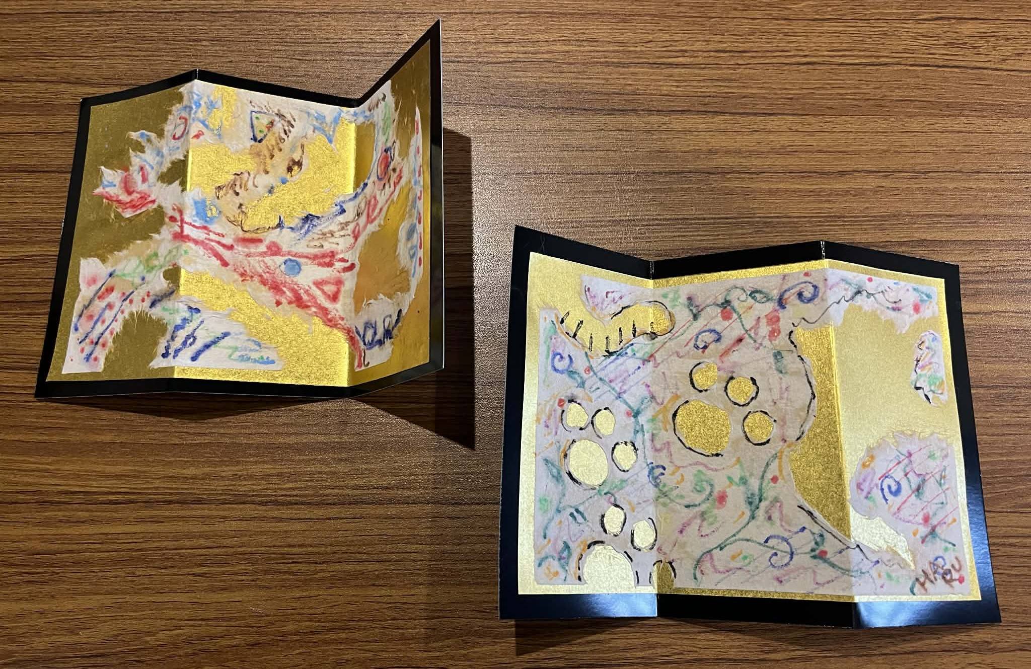 臨床美術（金色屏風絵）穏やかに何事もなく、迎えられるお正月に感謝しつつ