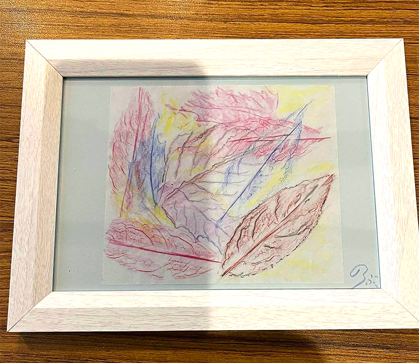 ［臨床美術］彩りゆたかな春の物語：葉っぱのフロッタージュ