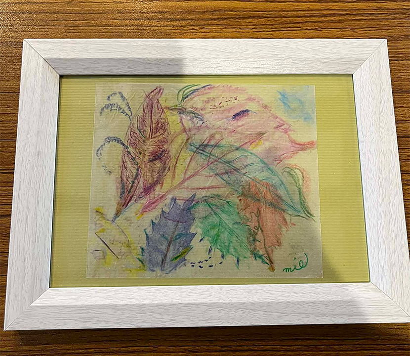 ［臨床美術］葉っぱのフロッタージュ