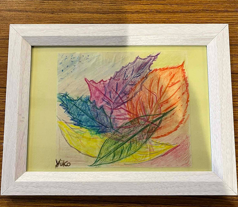 ［臨床美術］葉っぱのフロッタージュ