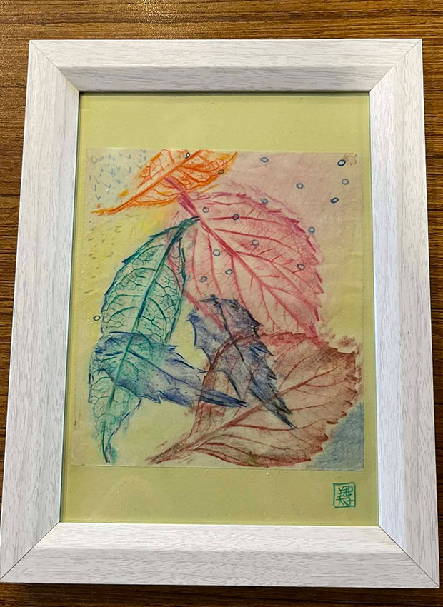 ［臨床美術］葉っぱのフロッタージュ