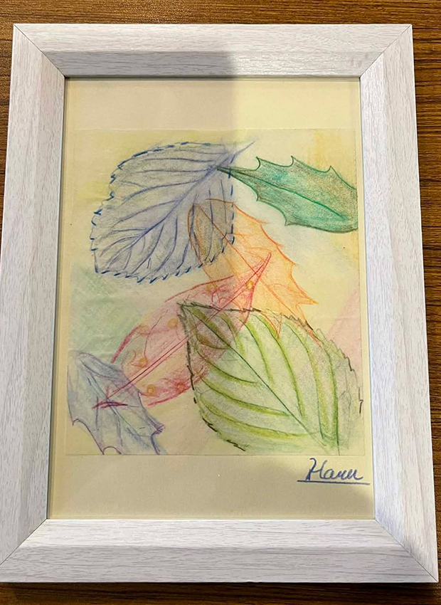 ［臨床美術］葉っぱのフロッタージュ